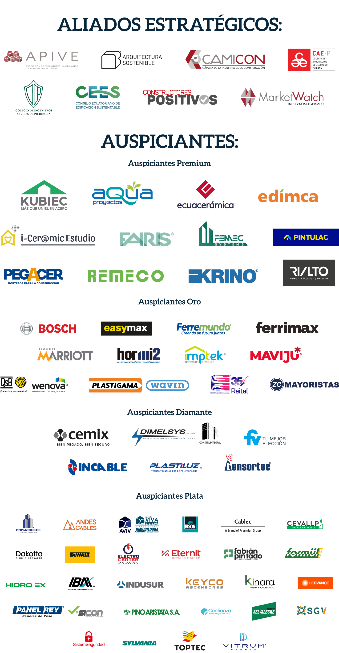 AUSPICIANTES - EXPOCONSTRUCCION PARA CONSTRUCTORES